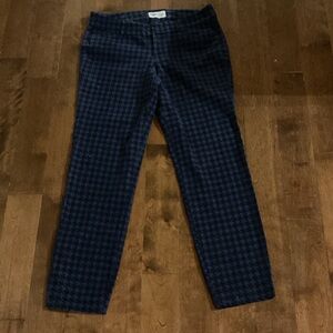 Old Navy Blue and Black Houndstooth Pants Pixie Pants